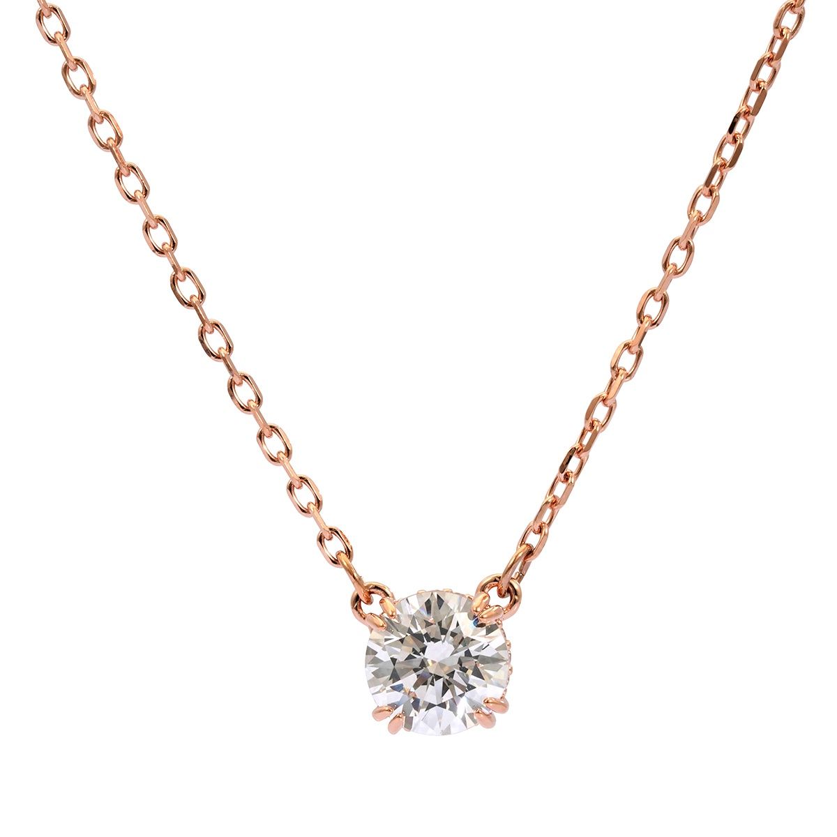 Stilla pendant Round cut, White, Rose gold finish 5636710