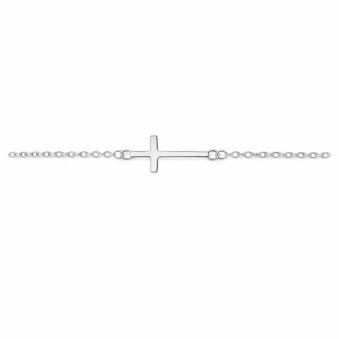 SS double cable cross bracelet with adjustable slider AG01331