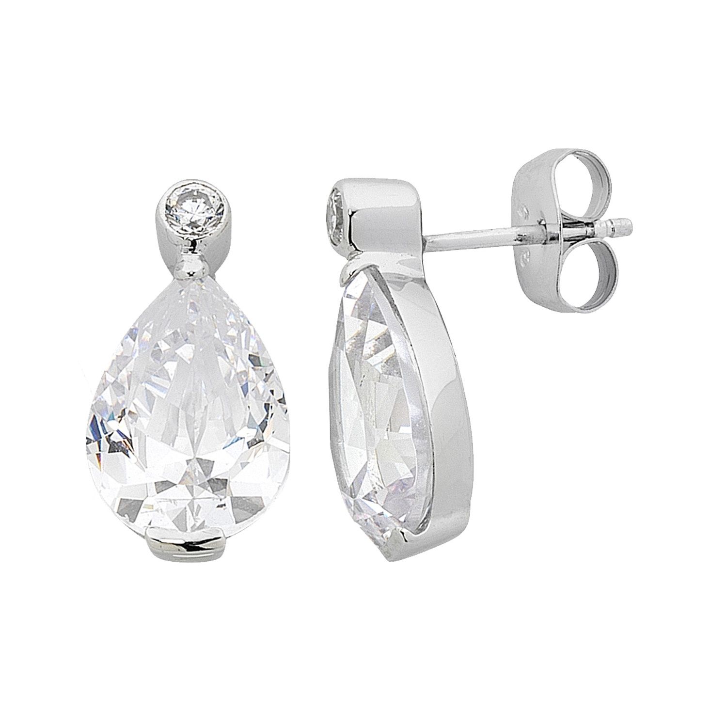 Sterling Silver Cubic Zirconia Earrings m2318