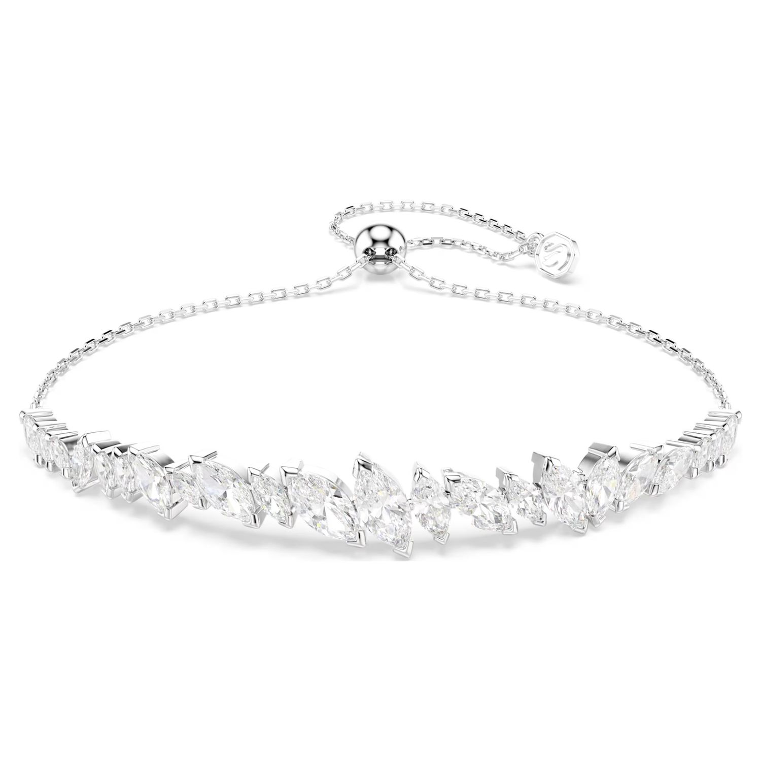 Mesmera Bracelet (Marquise Cut, White, Rhodium Plated). 5748650