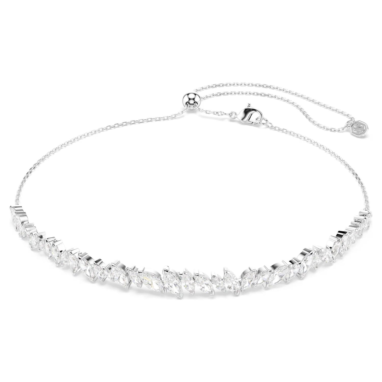 Mesmera choker Marquise cut, White, Rhodium plated 5755905