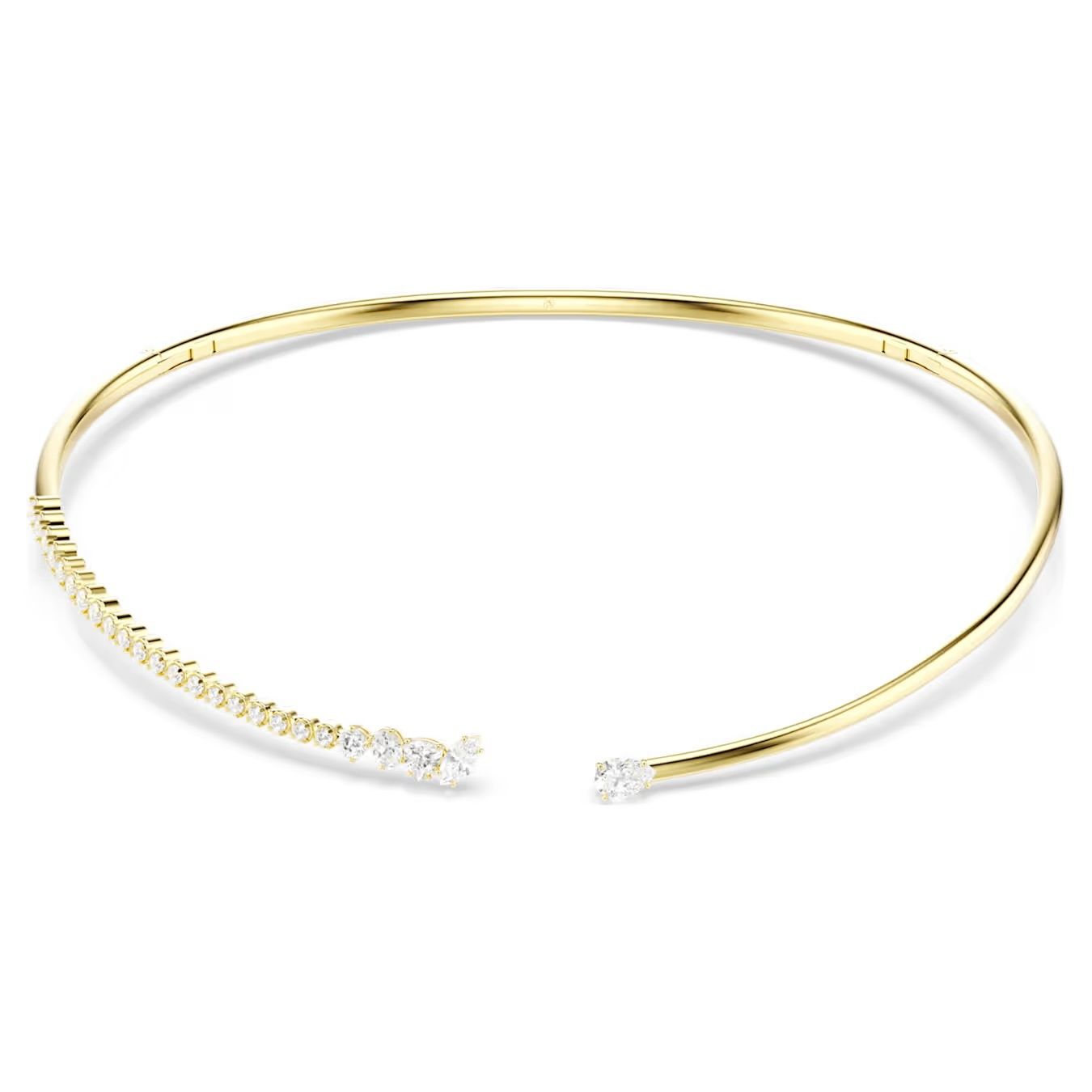 Mesmera choker Mixed cuts, White, 18K gold finish 5765175