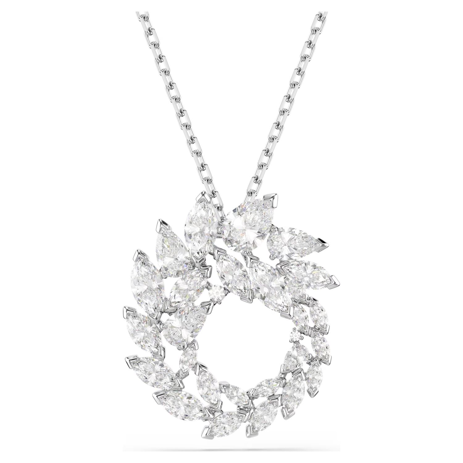 Mesmera pendant Marquise cut, White, Rhodium plated 5759837