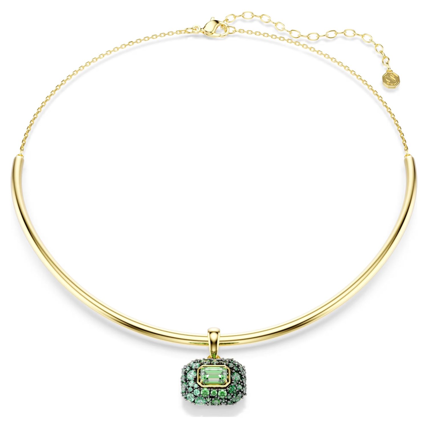 Sublima choker Octagon cut, Green, 18K gold finish 5760763