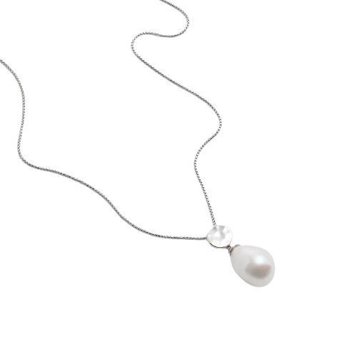 Ocean Drift Pearl Necklace N7641 Silver