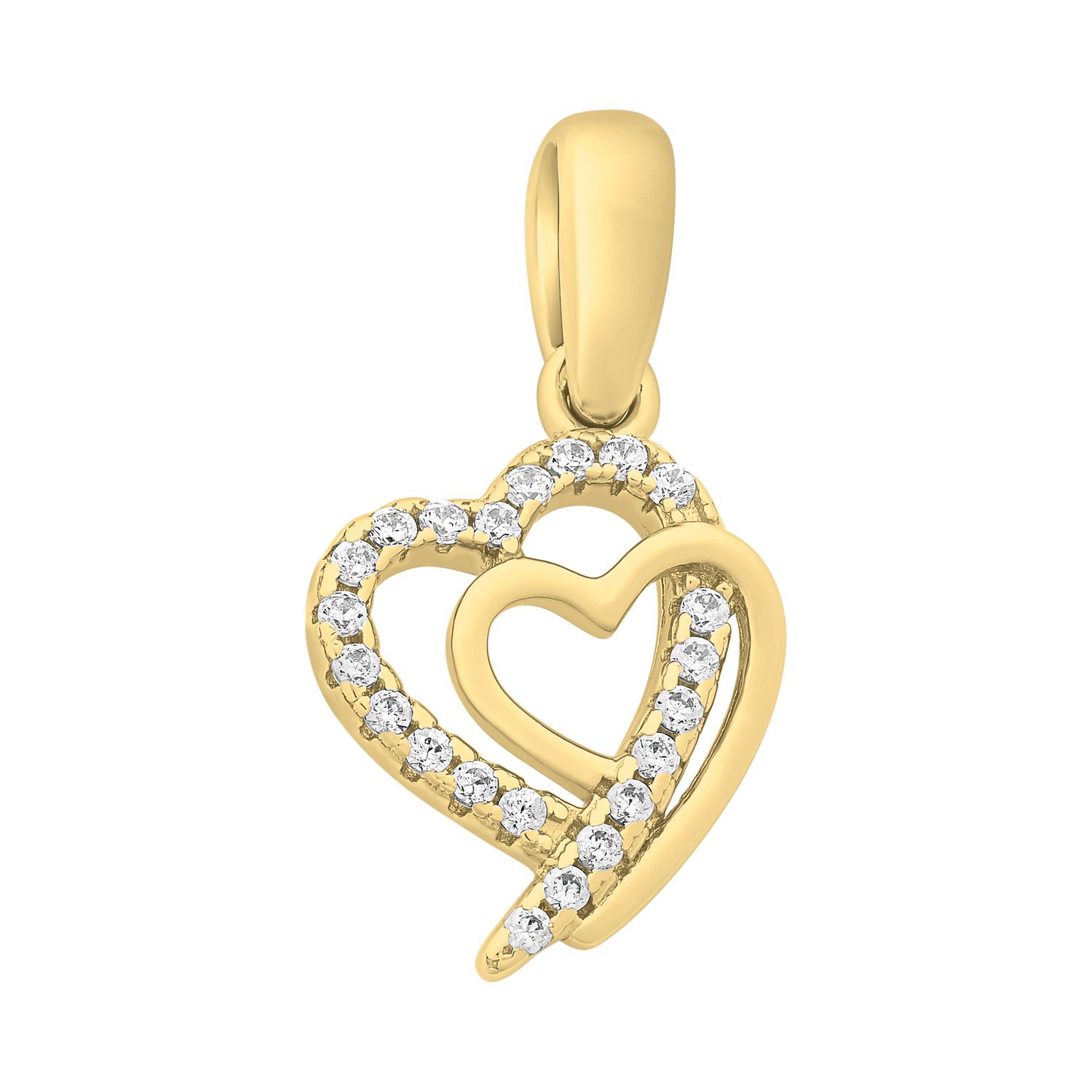 Gold Plated Sterling Silver Cubic Zirconia Pendant M3405
