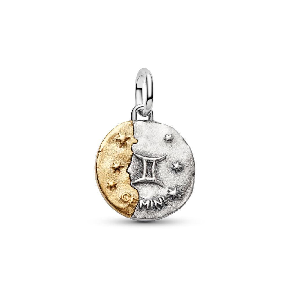 Gemini sterling silver and 14k gold-plated medalli 764989C01