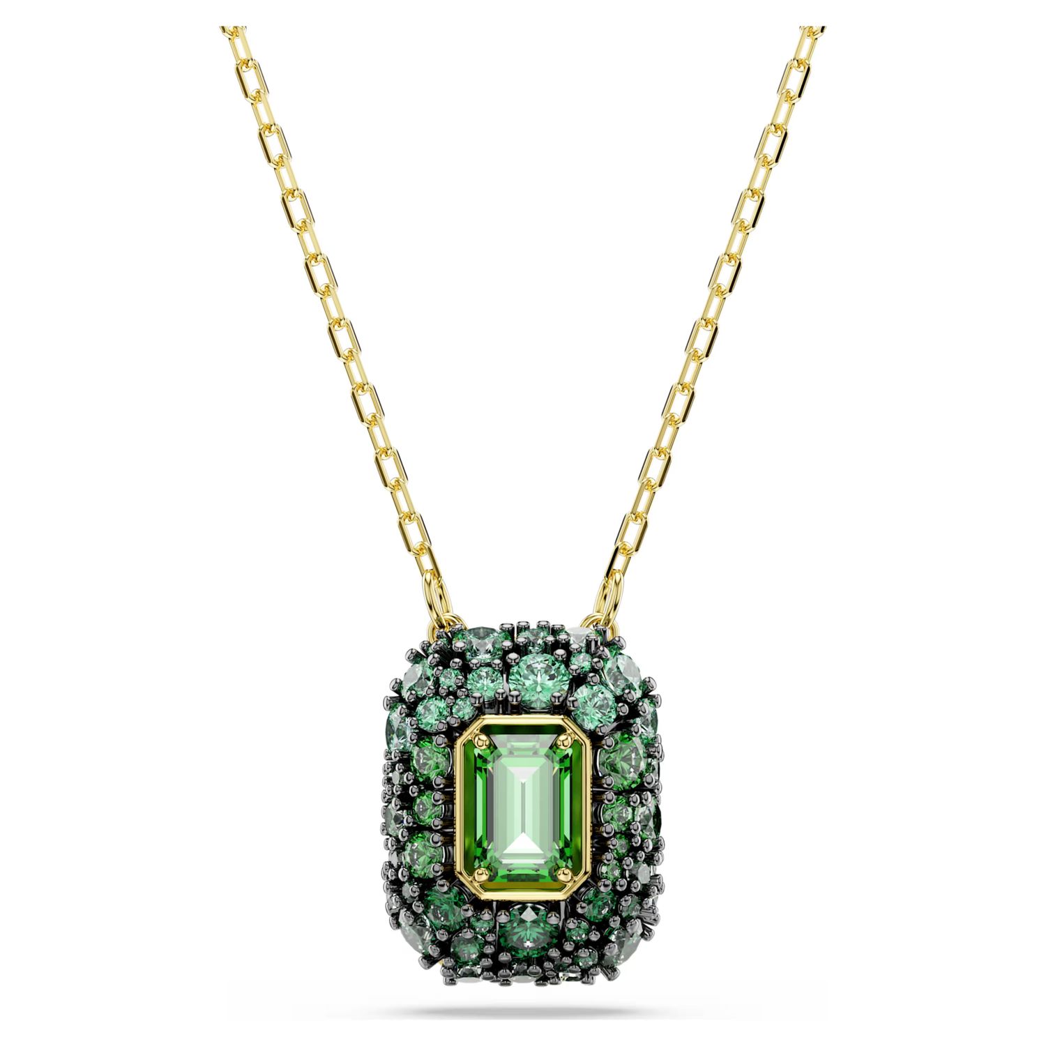 Sublima pendant Octagon cut, Green, 18K gold finish 5752884
