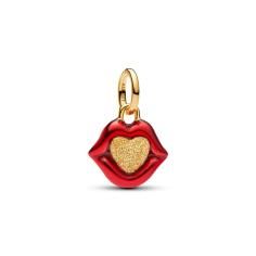 Lips 14k gold-plated dangle with red enamel 765122C01