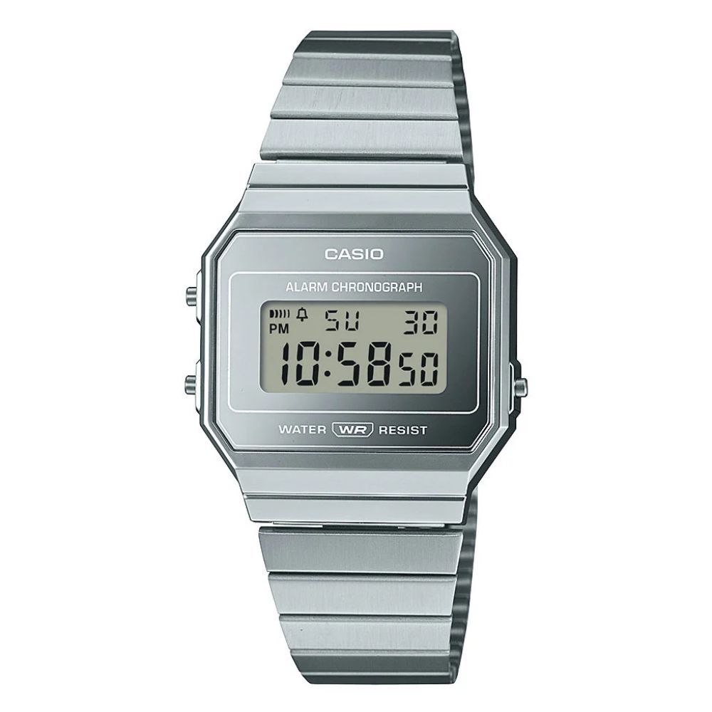 Casio Digi Vintage, Chrome Plated Band A700WEV-7A