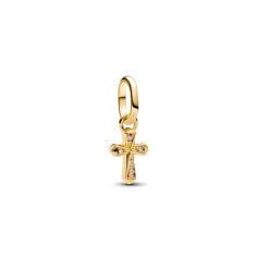 Cross 14K gold-plated mini dangle with clear cubic 763044C01
