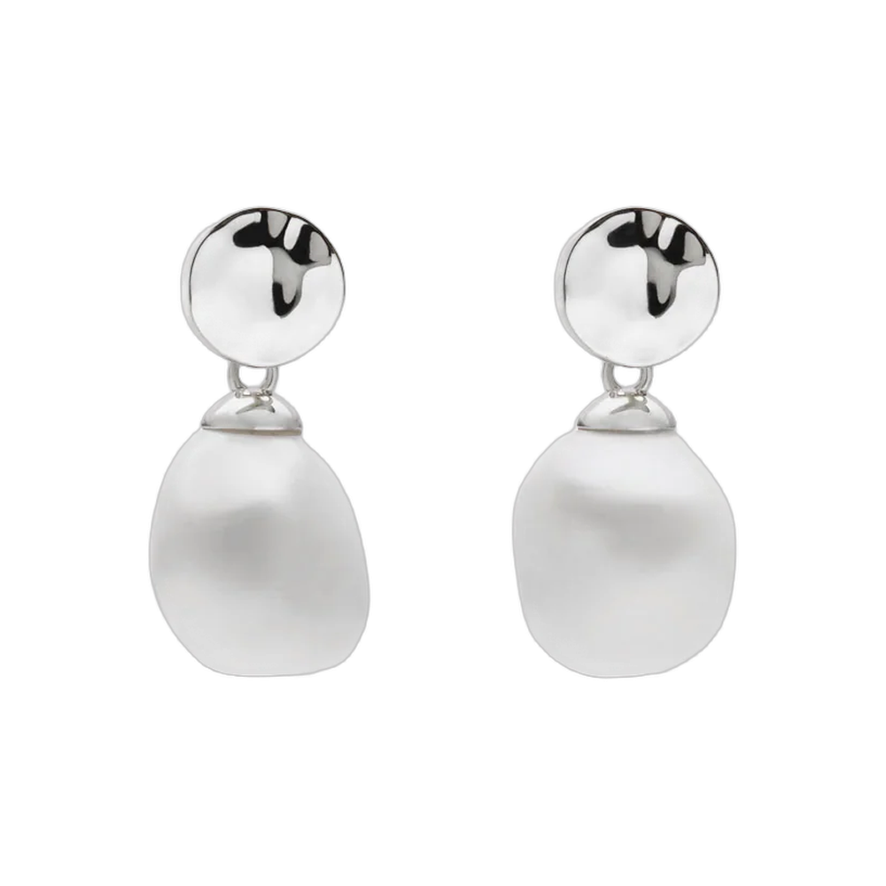 Ocean Drift Pearl Earrings Silver E7641