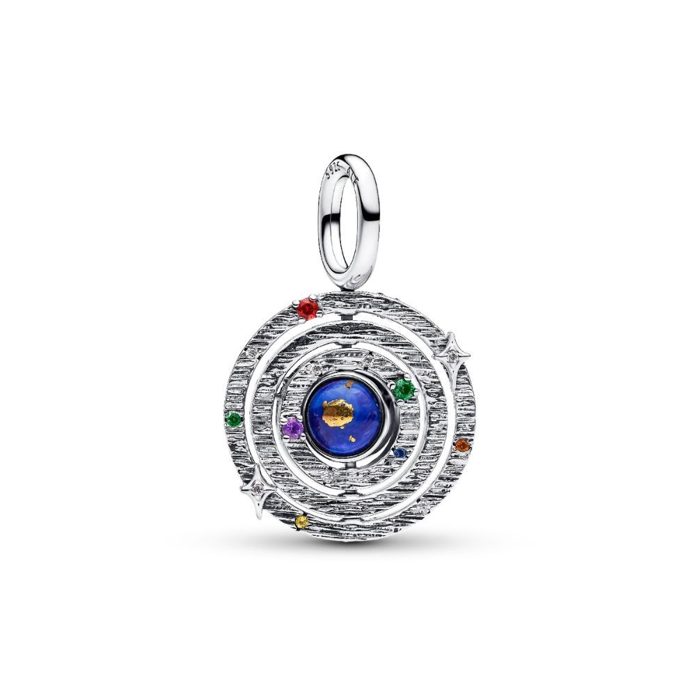 Armillary sphere sterling silver dangle with imita 795031C01