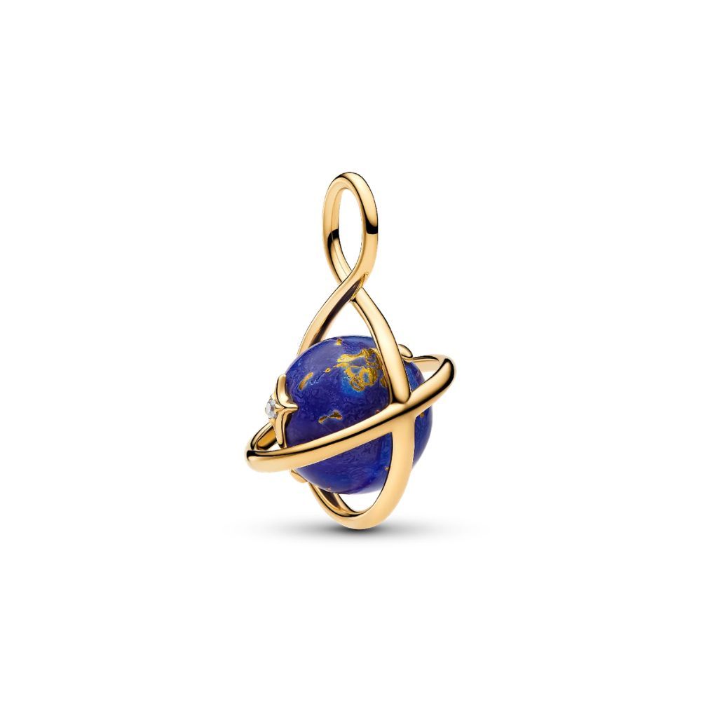Spinning planet 14k gold-plated dangle with imitat 765032C01