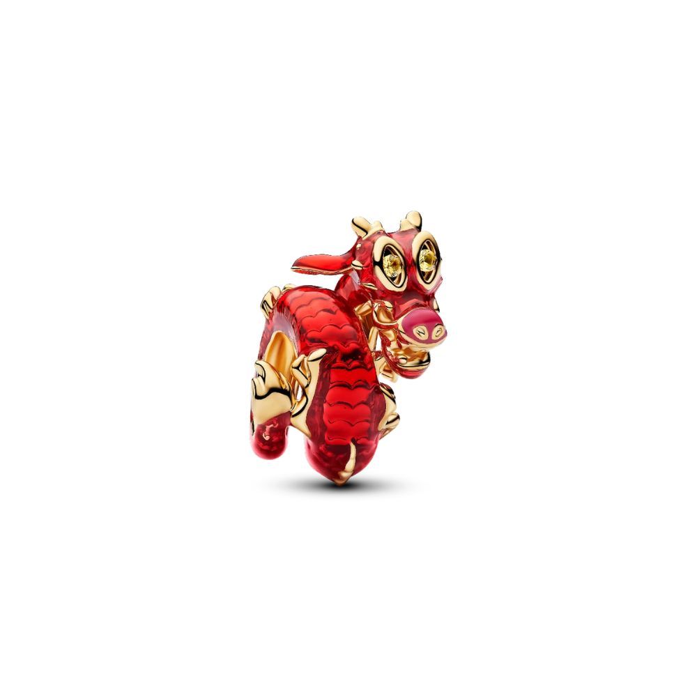Disney Mulan Mushu 14k gold-plated charm with blaz 764949C01