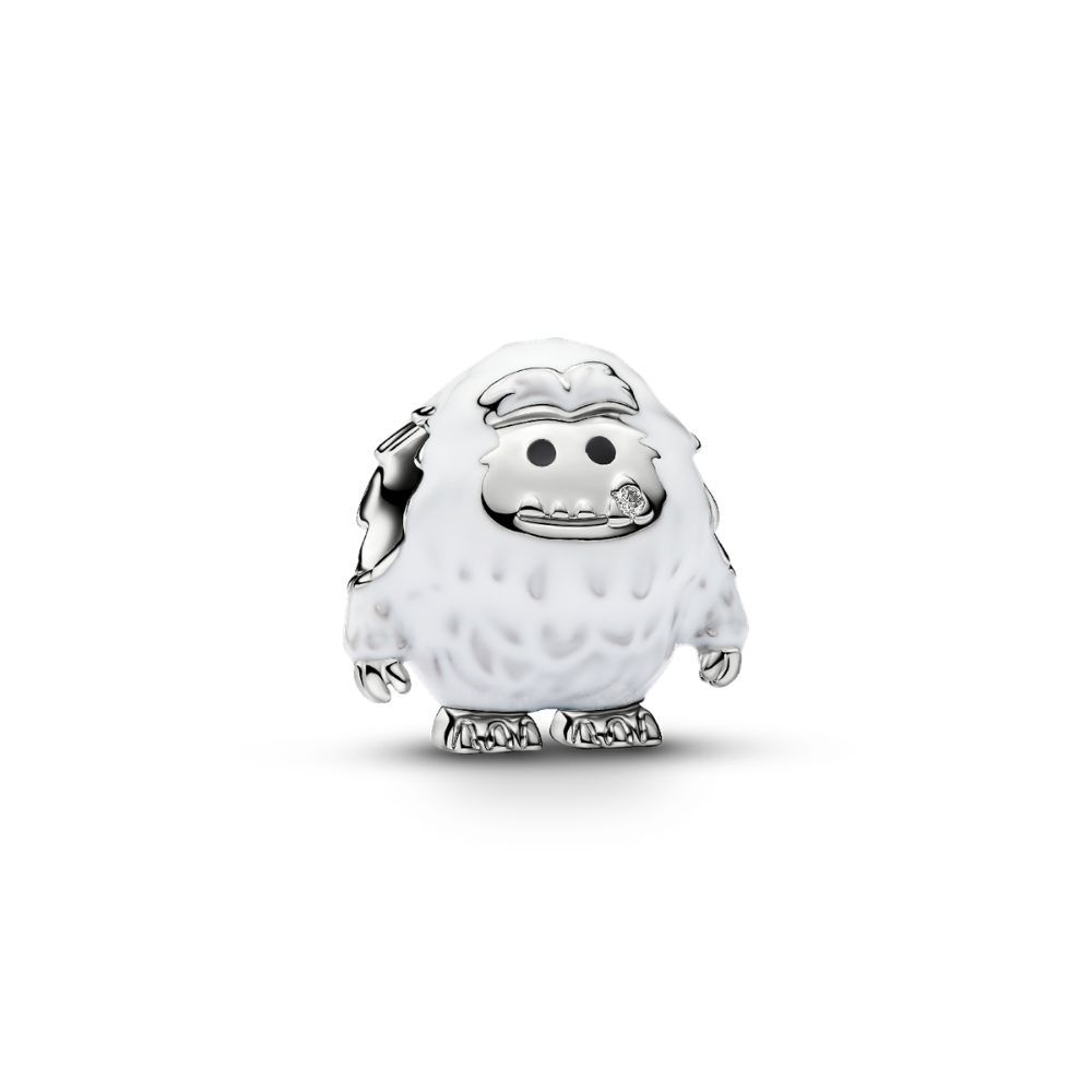 Yeti platinum-plated charm with clear cubic zircon 735058C01