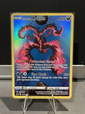 Pokemon Galarian Moltres SWSH284 Crown Zenith Holo Black Star Promo NM/M