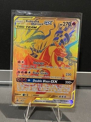 Pokemon TCG Resiram &amp; Charizard GX Black Star Promo SM247 - NEAR MINT/MINT