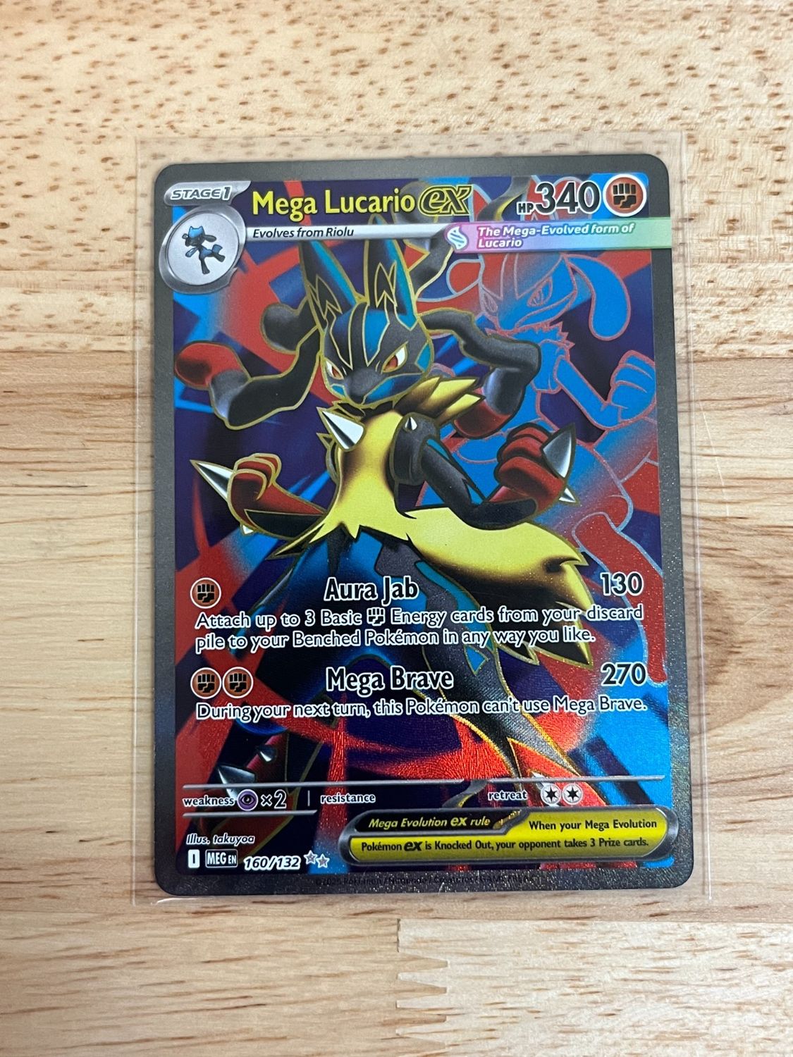 Mega Lucario ex Full Art - #160/132 - Pokémon Mega Evolutions, Near Mint/Mint