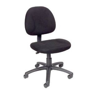 Black Office Chair with Padded Seat and Back with Lumbar Support Black Office Chair with Padded Seat and Back with Lumbar Support