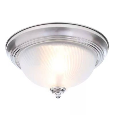 11-inch Brushed Nickel Flush Mount Ceiling Light
