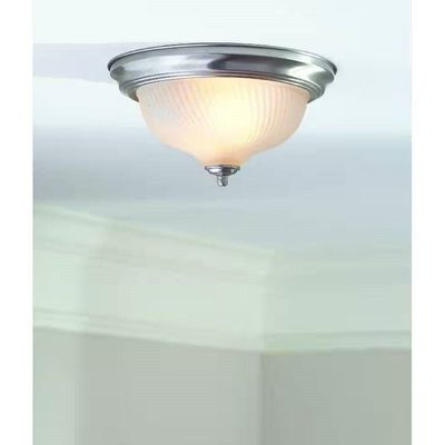 11-inch Brushed Nickel Flush Mount Ceiling Light 11-inch Brushed Nickel Flush Mount Ceiling Light