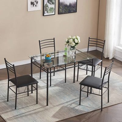 Black 5-Piece Dining Set