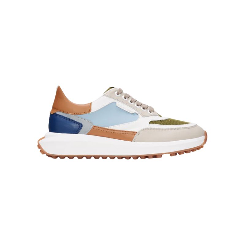 SHOES L DUCA OLIVERA - COGNAC/BLUE/GREY