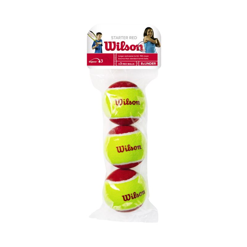 TENNIS BALL W/S RED DOT * 3