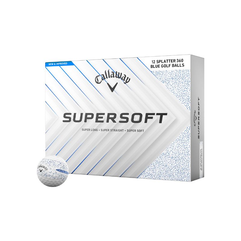 CALLAWAY BALL SUPERSOFT  - 3 BALLS SLEEVE - BLUE SPLATTER