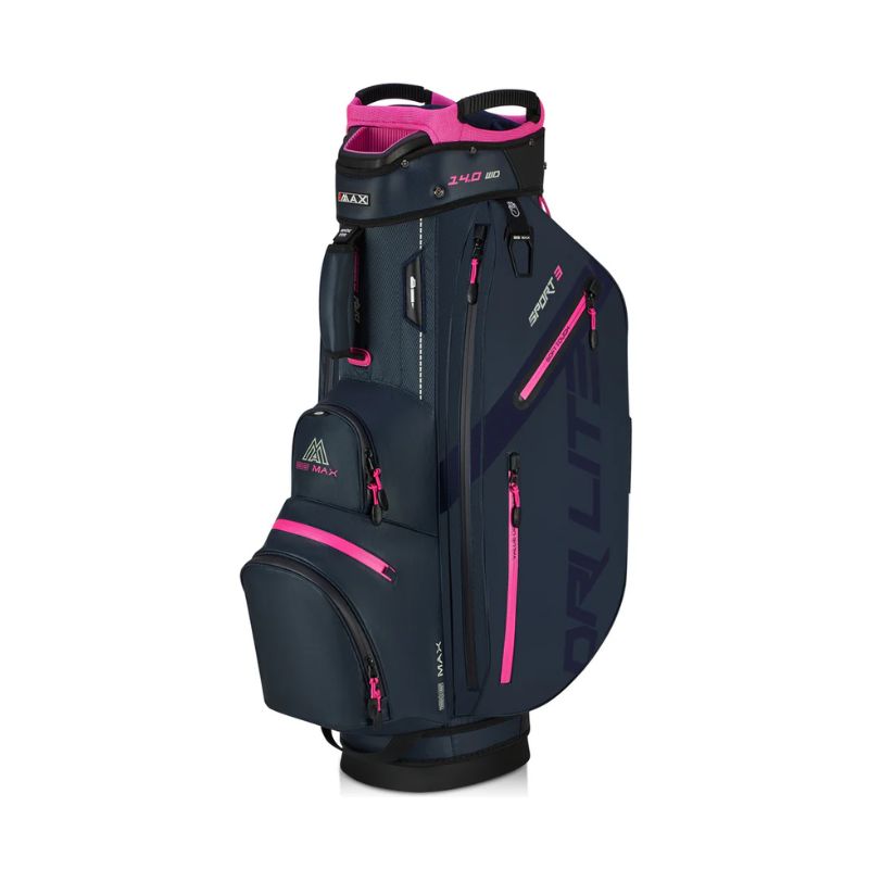 BIG MAX CART BAG DRI LITE SPORT 3 - STEEL BLUE/FUSHIA