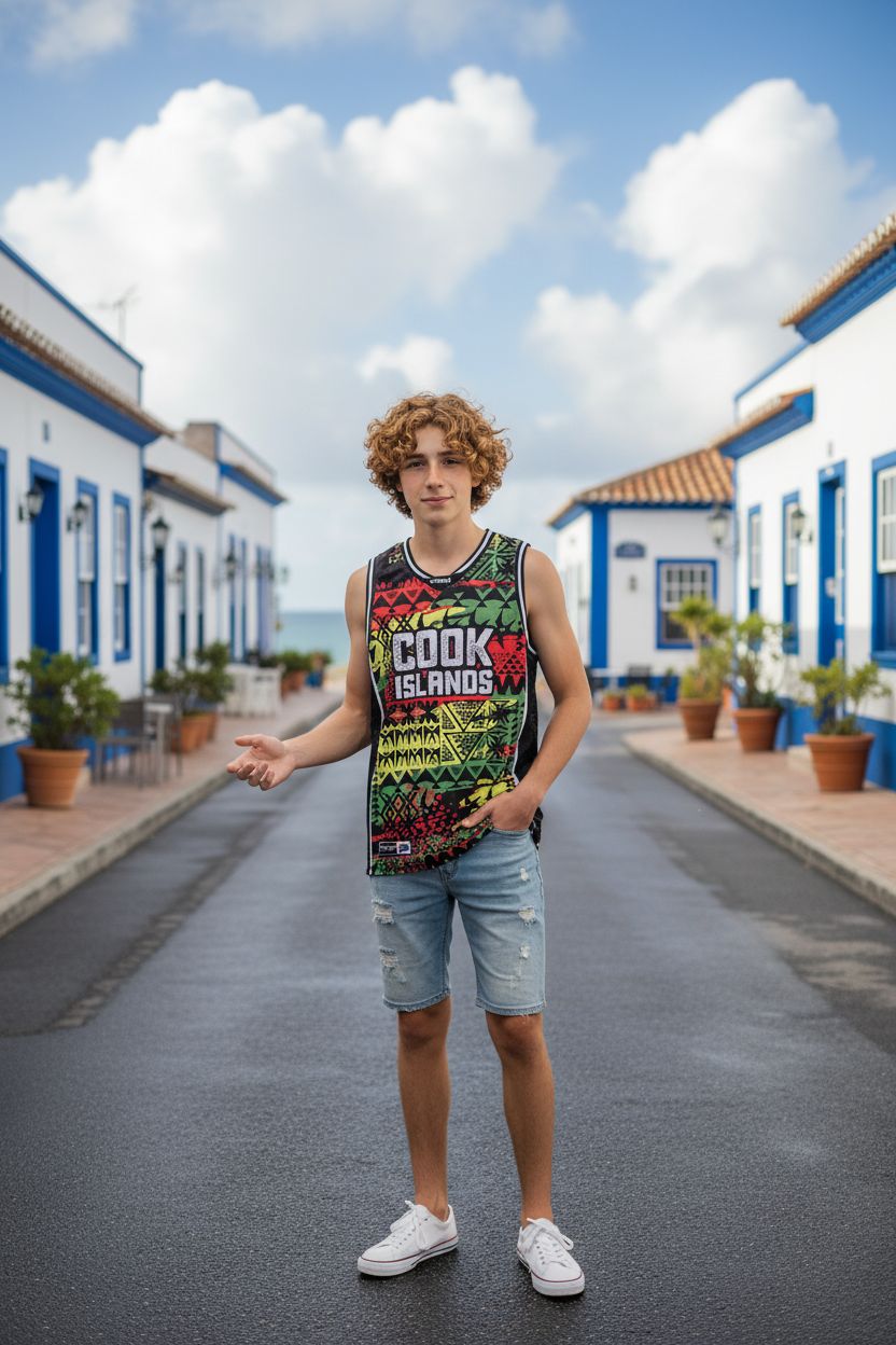 CI Rasta Basketball Singlet - Kids