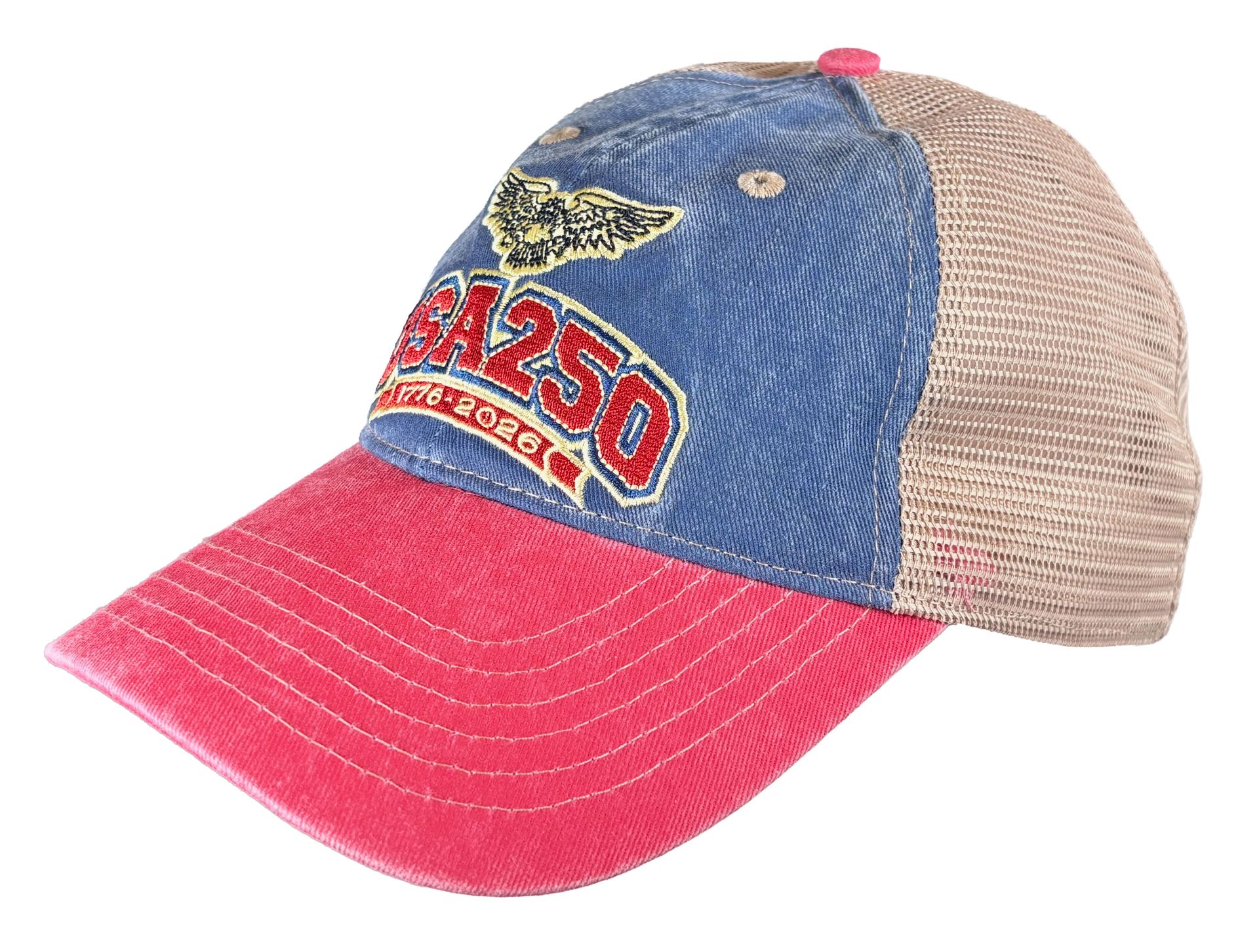 USA 250 Stone Washed Soft Mesh Cap