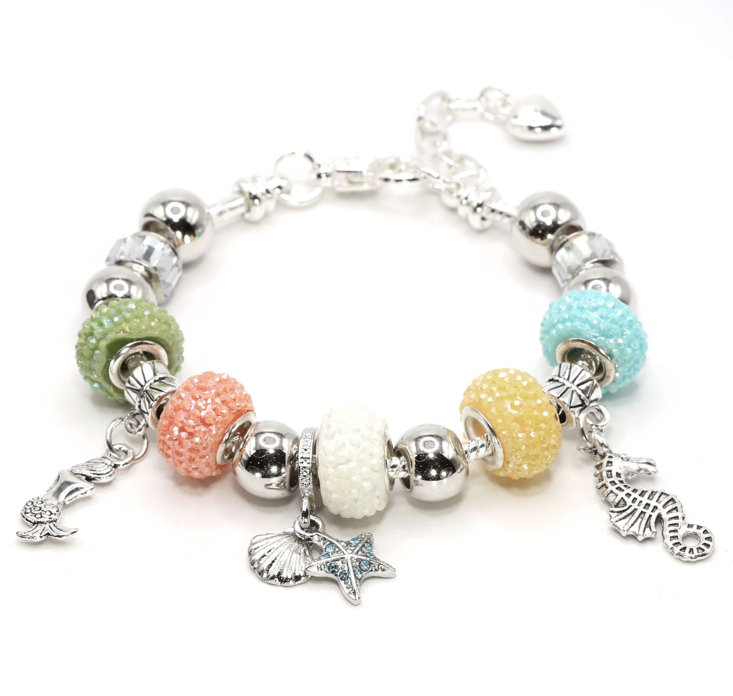 European Charm Bracelet - Ariel&#39;s Coral  (#1103)
