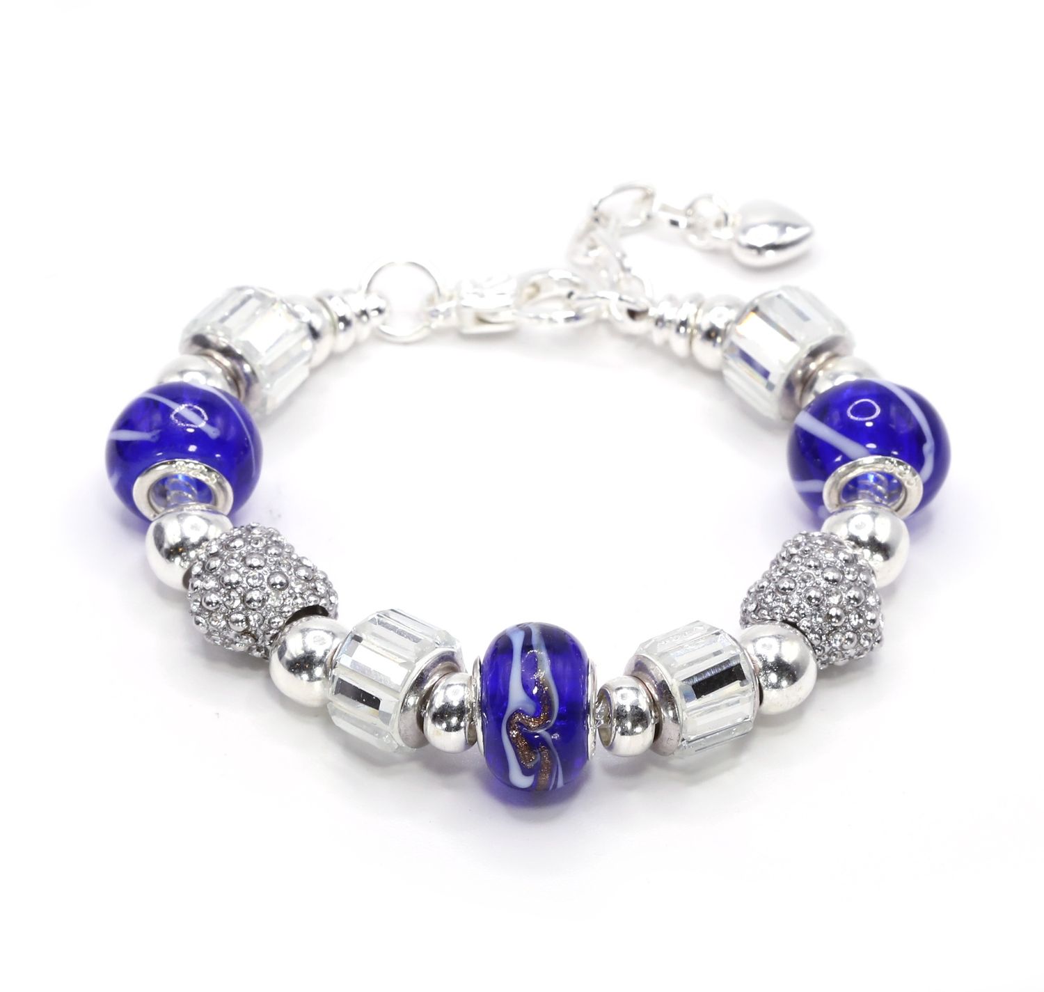European Charm Bracelet - Blue Notes (#1132)