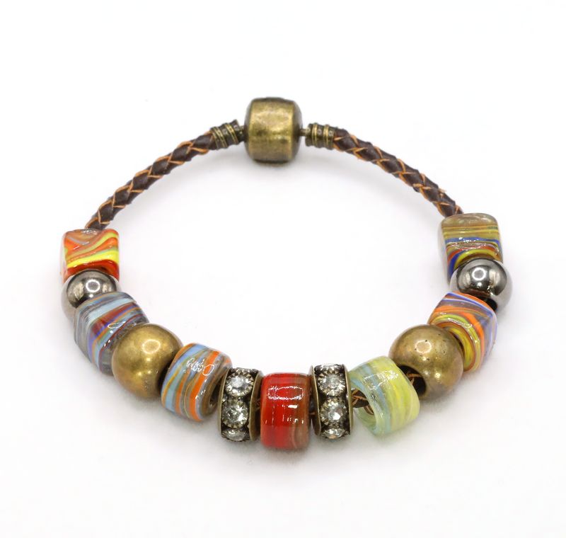 European Charm Bracelet - Boho Bling (#1224)