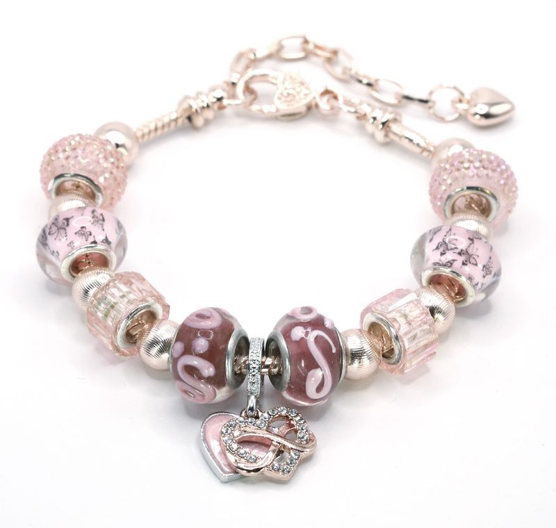 European Charm Bracelet: Butterflies in Lilac (0749)