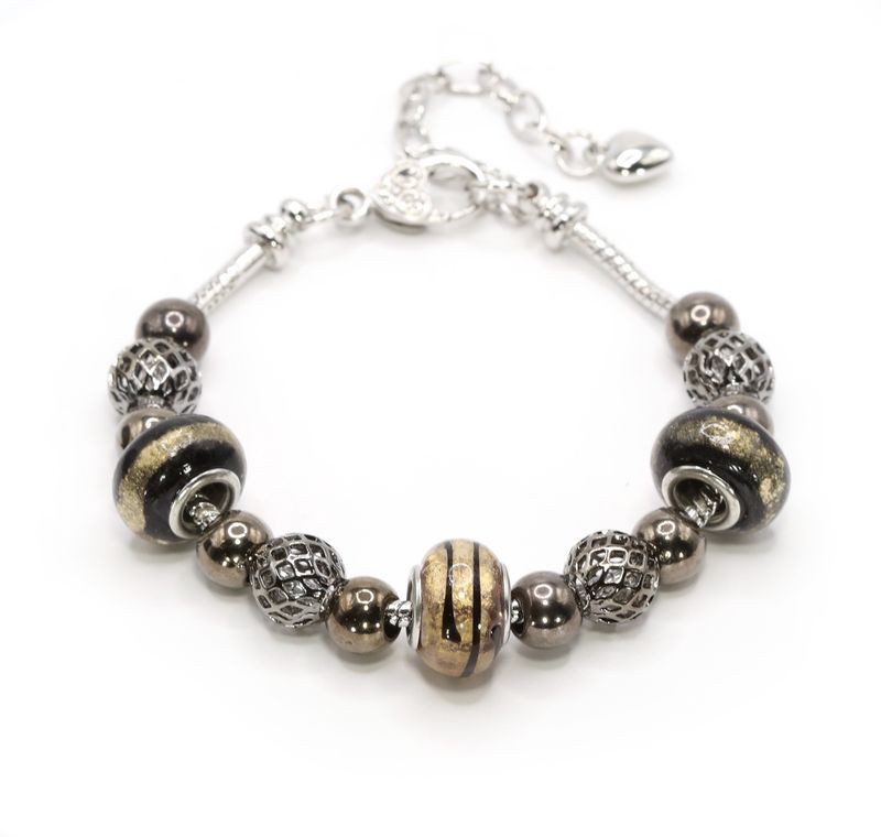 European Charm Bracelet - Dark Embrace (#1120)