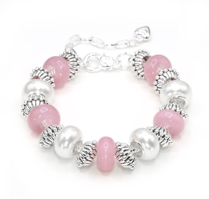 European Charm Bracelet - Kissed by a Rose (#1160)