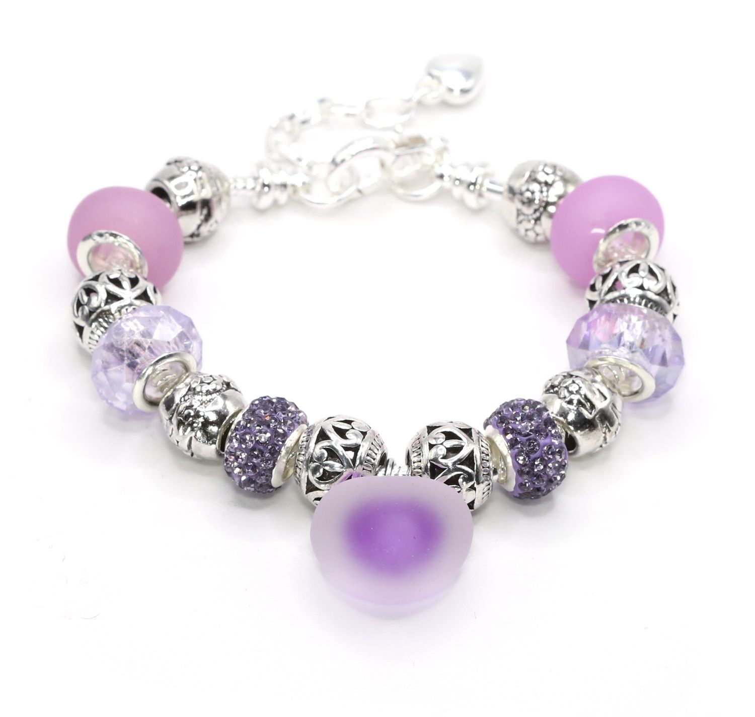 European Charm Bracelet - Lavender Lover (#1081)
