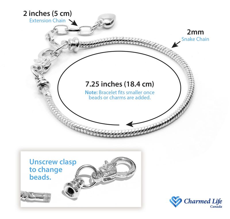 European Charm Bracelet - Maiden's Blush (0748)
