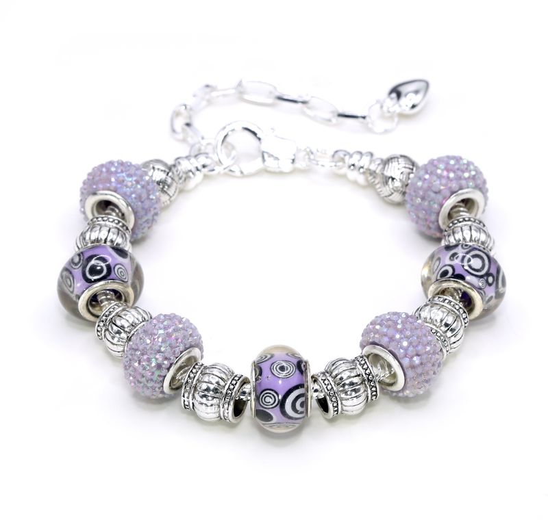 European Charm Bracelet - Mauve Madness (#1161)