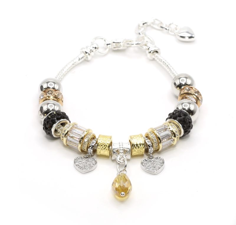 European Charm Bracelet - Tiger Heart (#1135)