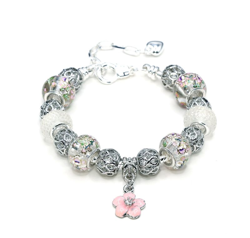 European Charm Bracelet - Touch of Pink (#1180)