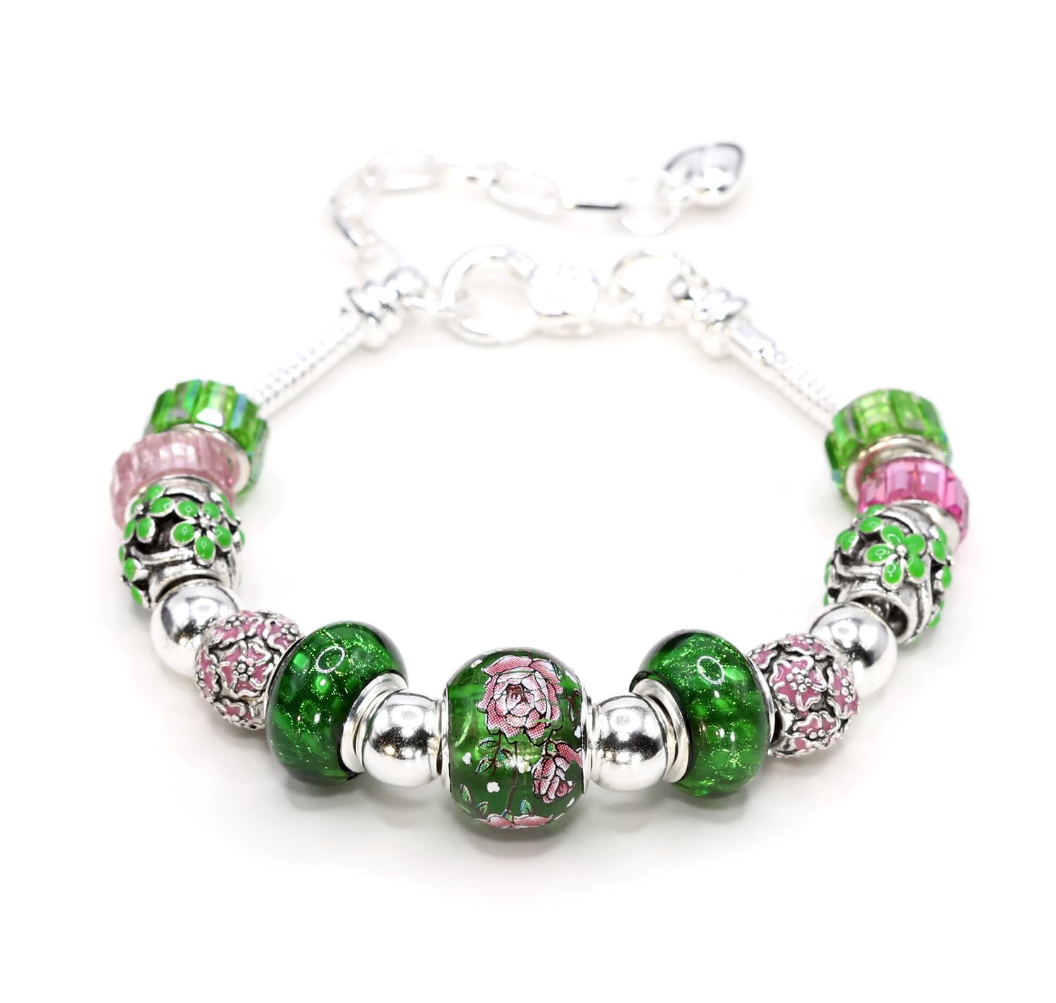 European Charm Bracelet - Water Lilies (#1195)