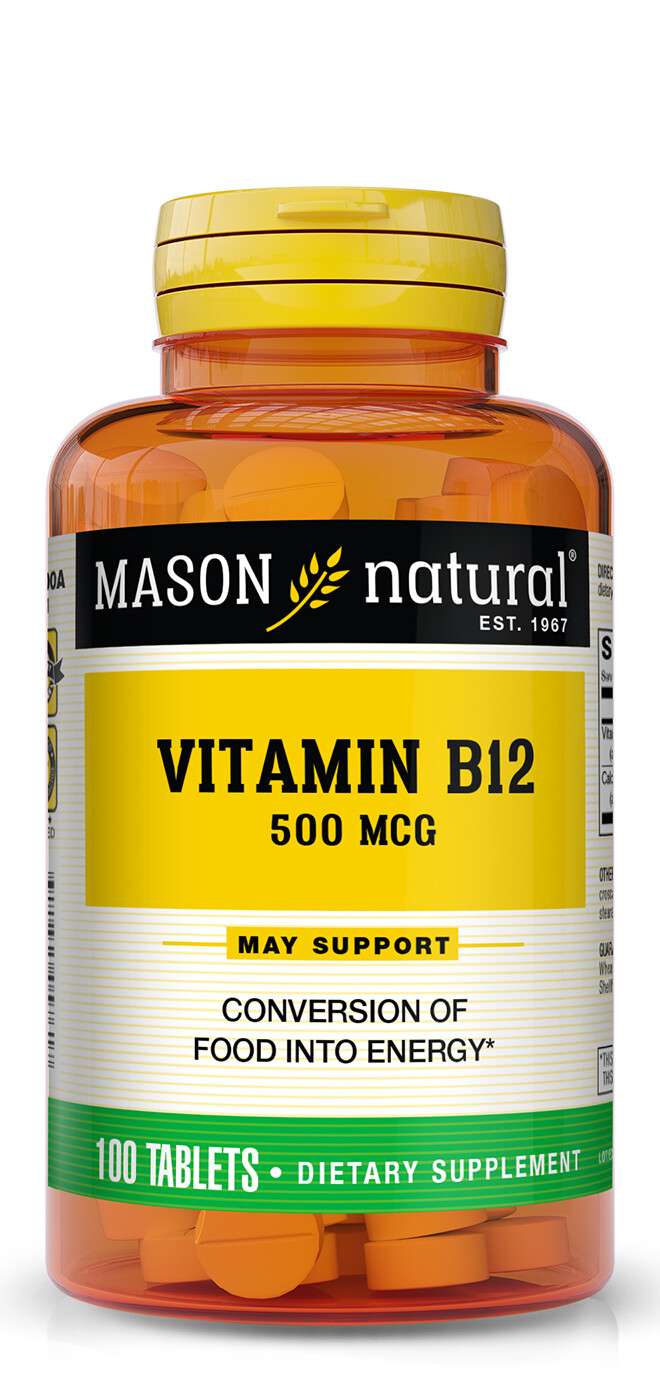 B-12 500 mcg  100 tablets