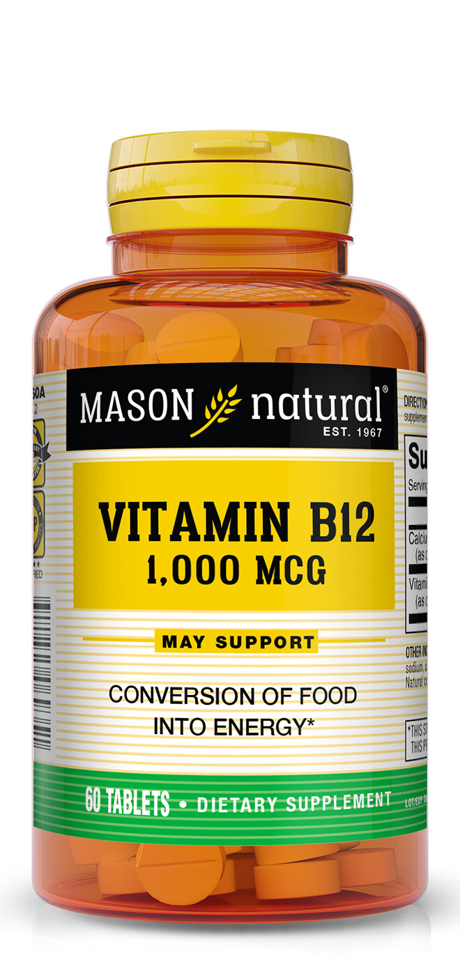B-12 1,000 mcg  60 tablets