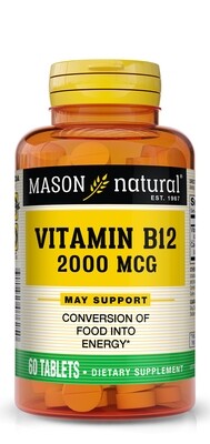 B-12 2,000 mcg  60 tablets