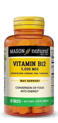 B-12 5,000 mcg 30 tablets