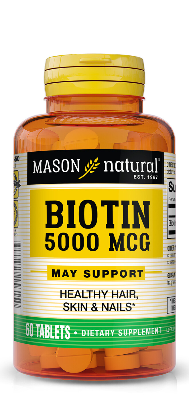 Biotin 5,000 mcg  60 tablets